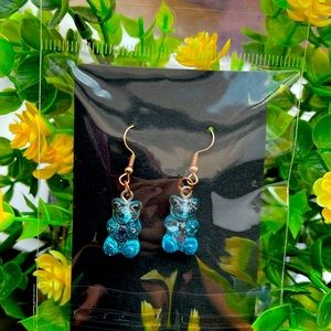 Blue gummy bears earrings. Super cute!